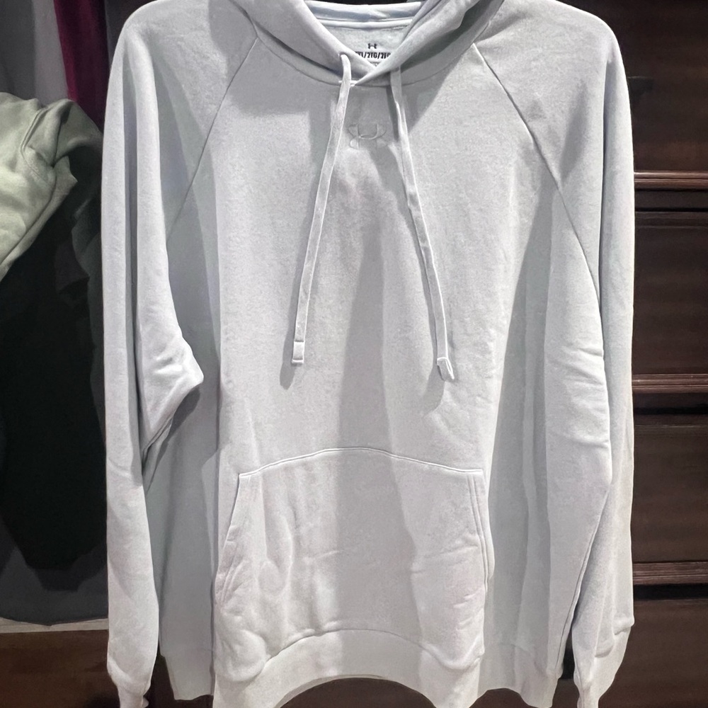 Under Armour Light Gray Blue 2XL Men's Hoodie Pullover